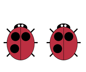 Concrete equal-group counting example using visual objects.